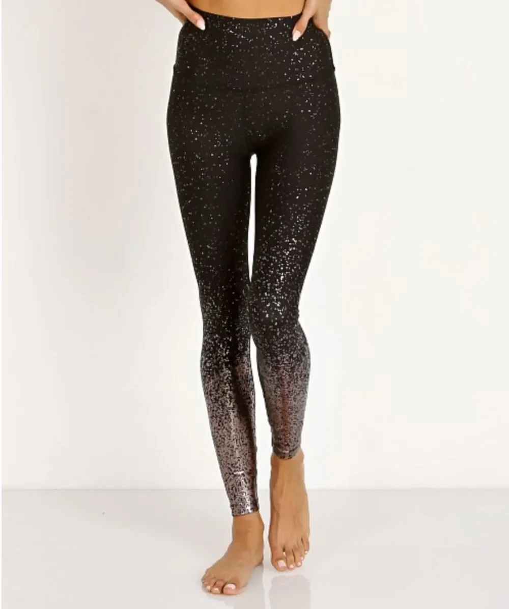 Beyond Yoga Alloy Ombre High Waisted Legging Small Iridescent Sparkle Celeb JLo